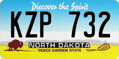 ND license plate KZP732