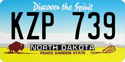 ND license plate KZP739