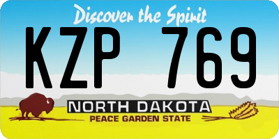 ND license plate KZP769