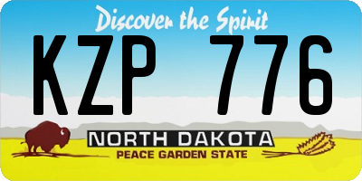 ND license plate KZP776