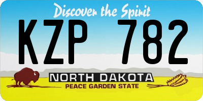 ND license plate KZP782