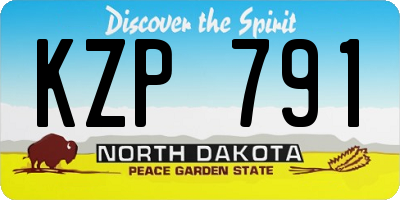 ND license plate KZP791