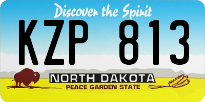 ND license plate KZP813