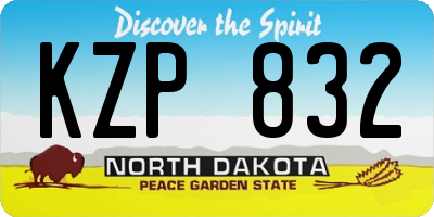 ND license plate KZP832