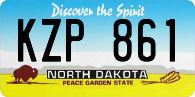 ND license plate KZP861