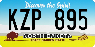 ND license plate KZP895