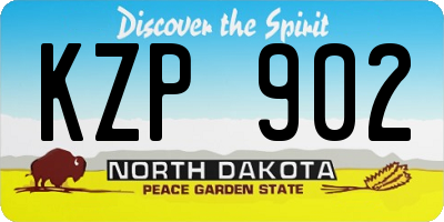 ND license plate KZP902