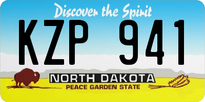 ND license plate KZP941