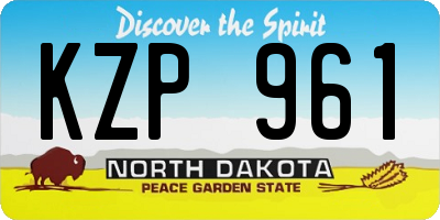 ND license plate KZP961
