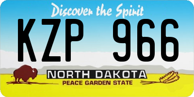 ND license plate KZP966