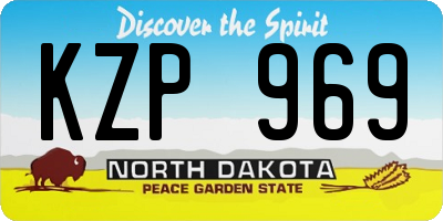 ND license plate KZP969