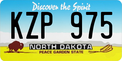 ND license plate KZP975