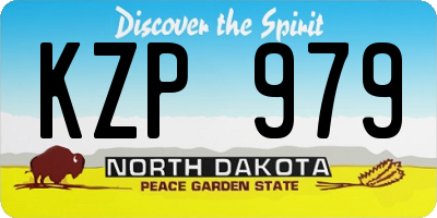 ND license plate KZP979