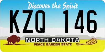 ND license plate KZQ146