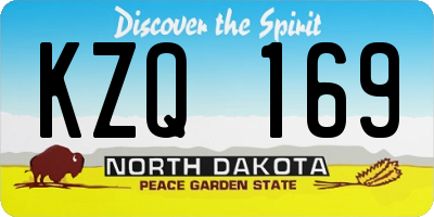 ND license plate KZQ169