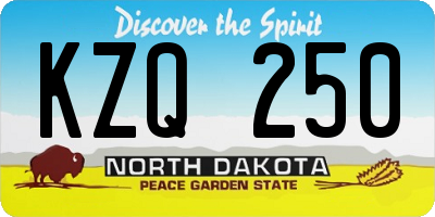 ND license plate KZQ250