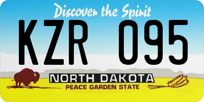 ND license plate KZR095