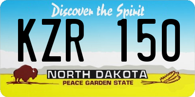 ND license plate KZR150