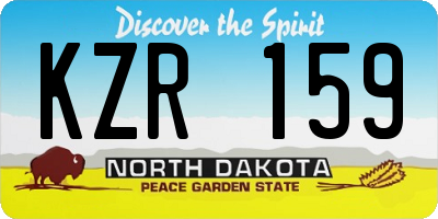 ND license plate KZR159