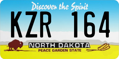 ND license plate KZR164