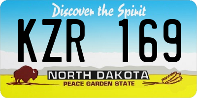 ND license plate KZR169