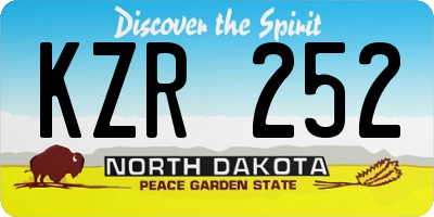 ND license plate KZR252