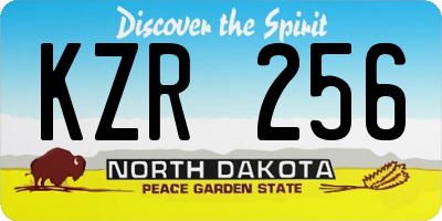 ND license plate KZR256