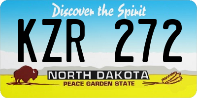 ND license plate KZR272
