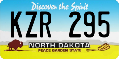 ND license plate KZR295