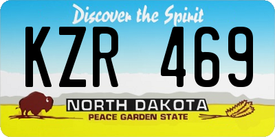 ND license plate KZR469