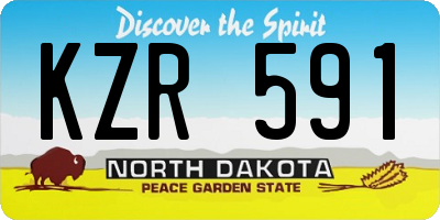 ND license plate KZR591