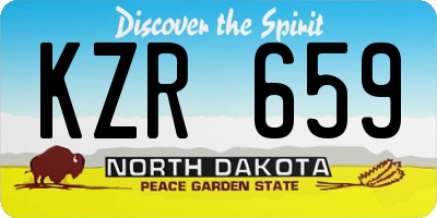 ND license plate KZR659