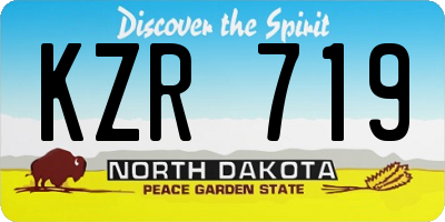 ND license plate KZR719
