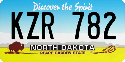 ND license plate KZR782