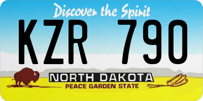 ND license plate KZR790