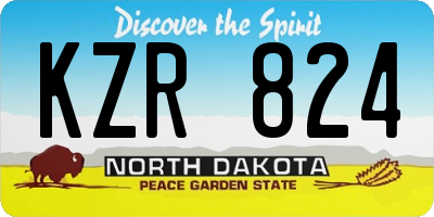 ND license plate KZR824