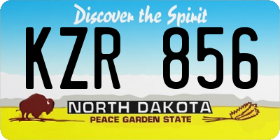 ND license plate KZR856