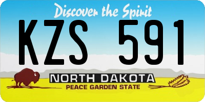 ND license plate KZS591