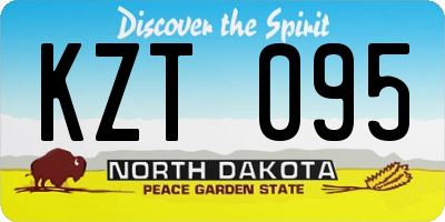 ND license plate KZT095