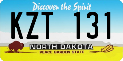 ND license plate KZT131