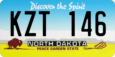 ND license plate KZT146