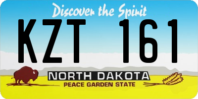ND license plate KZT161