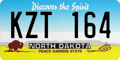 ND license plate KZT164