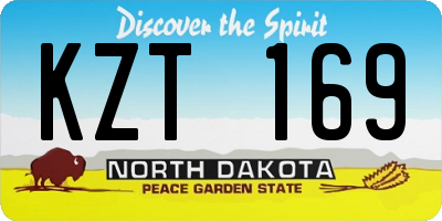 ND license plate KZT169
