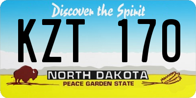 ND license plate KZT170