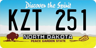 ND license plate KZT251