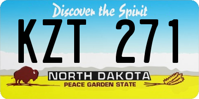 ND license plate KZT271