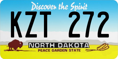 ND license plate KZT272