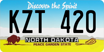 ND license plate KZT420