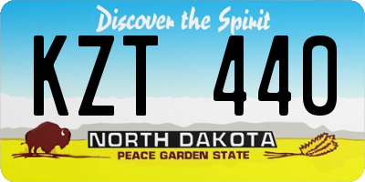 ND license plate KZT440